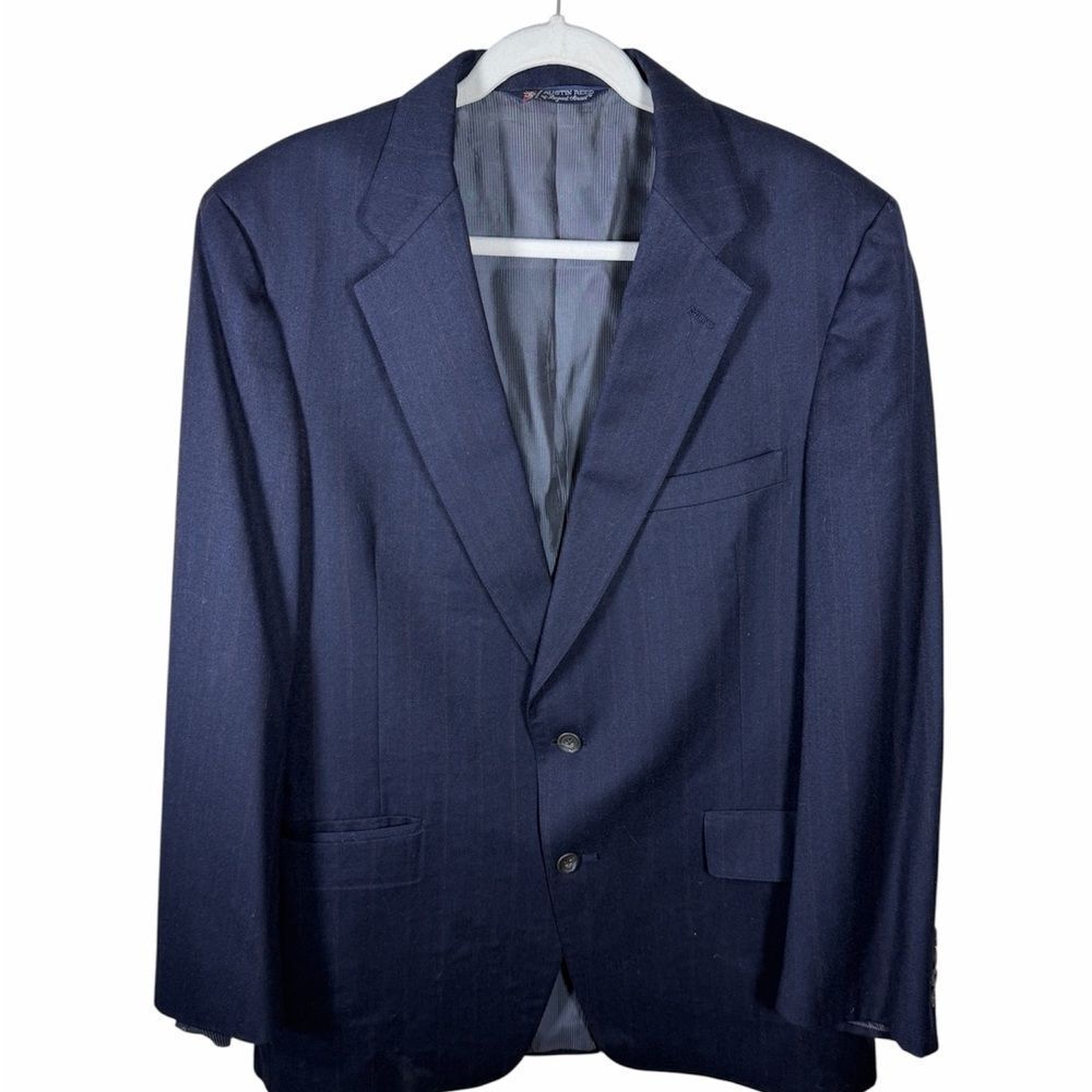 Vintage Austin Reed Men's Navy Blazer